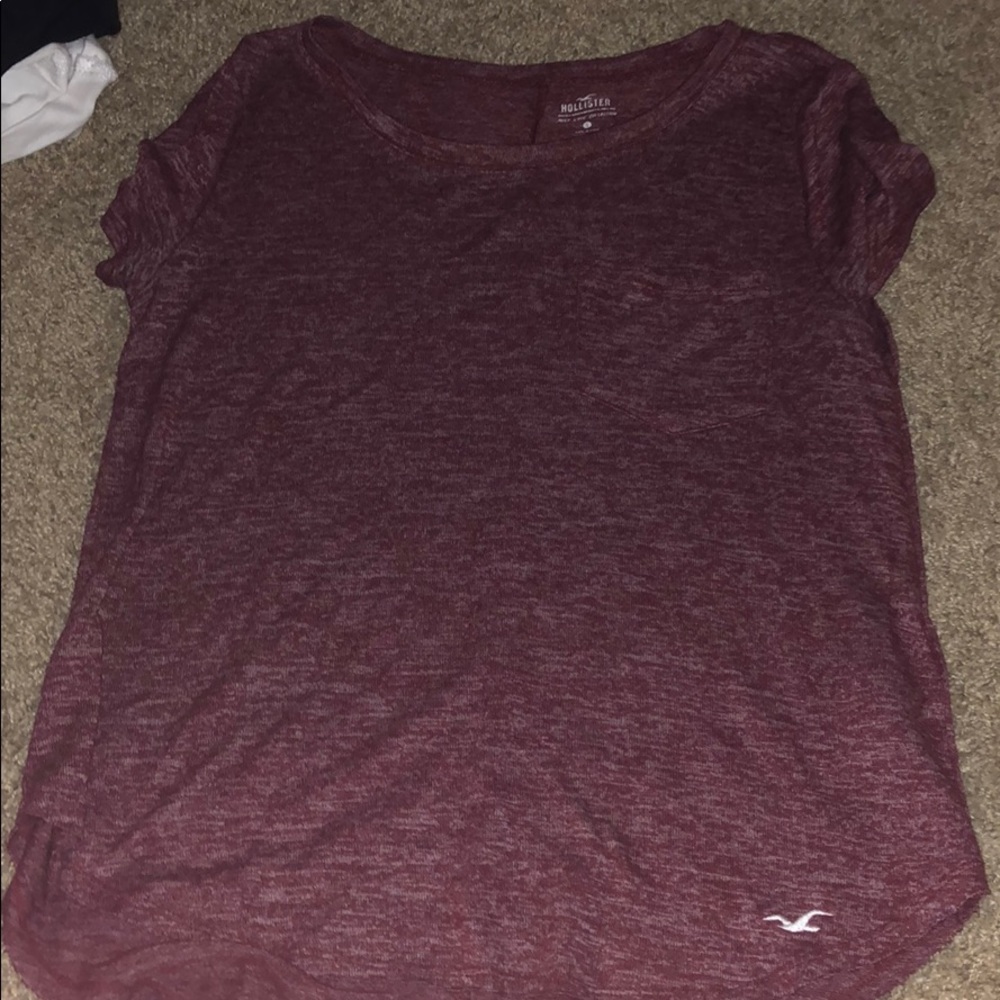 Maroon hollister short sleeve